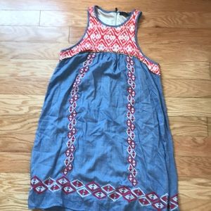 Blue pattern dress